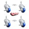 Service Caster 3 Inch Blue Polyurethane Swivel 10mm Threaded Stem Caster Set with Brake SCC-TS20S314-PPUB-BLUE-TLB-M1015-4 - alternate 3